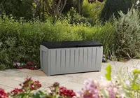 Zahradní box Keter Novel Storage - 340 L - 124 x 55 x 62,5 cm - černý / šedý