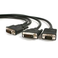 StarTech.com 1,8m DVI-I auf DVI-D und HD15 VGA Splitter Kabel, 1,8 m, DVI-I, DVI
