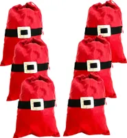 6 x Geschenkbeutel "Nikolaus" 30 x 40 cm aus Filz - Geschenktaschen Weihnachten - Geschenkbeutel Weihnachten - Geschenksack Weihnachten