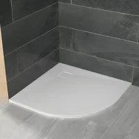EMKE Sprchová vanička 90x90cm Sprchová vanička s protiskluzovou plochou Cuttable White Vějířovitá sprchová vanička SMC vzhled kamene