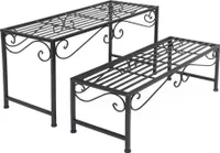 Metall-Bank Ranken, 2er Set , Maße 64 x 24 x 25 cm, 68 x 28 x 40 cm