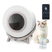 Selbstreinigende Katzentoilette, Katzentoilette Katzenklo Geschlossen XXL Elektrisches Katzenklo mit Sieb, 80L App-Steuerung