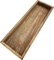 Tablett Mangoholz Dekotablett Holztablett Holz Tischdeko Serviertablett 34x12 cm