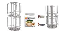 Tassimo Kapselspender für 48 T-Discs plus eine Packung Tassimo Jacobs Latte Macchiato Classico, Kaffee, Milchkaffee, Kapsel