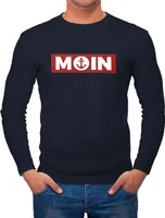 Herren Longsleeve Moin norddeutsch Morgen Anker Langarm-Shirt Fashion Streetstyle Neverless® navy XL