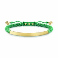 Thomas Sabo Damen Armband 925 Silber Grün/Gold LBA0061-848-6-L19v