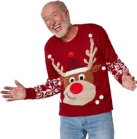 Weihnachtspullover Rudi Rentier - M