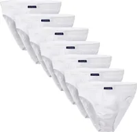 7er Pack BRUBAKER Herren Slips 100% Baumwolle Weiss Gr. L