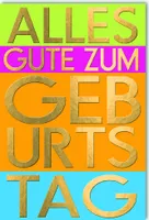 Geburtstag - Glückwunschkarte im Format 11,5 x 17 cm mit Umschlag