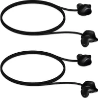 kwmobile 2x Halteband kompatibel mit Samsung Galaxy Buds / Buds Plus Headphones - Kopfhörer Halter Band Strap in Schwarz