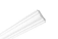 MARBET DESIGN Stuckleisten XPS Styropor weiß 2 Meter Deckenleisten  Wandleisten E-Leisten Modelle: E-2 / 17x25mm, 1-Innenecke / 1-Außenecke