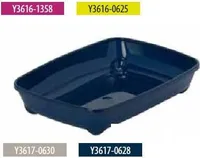 YARRO-Küvette ohne einen kleinen ovalen Rahmen für Kätzchen, die Farbe dunkelblau klassisch 27,9x37x6,2 cm [y3617-0628 g]