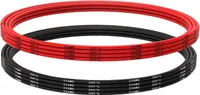 Silikonový kabel 14 AWG Flexibilní elektrický vodič 5 metrů [2,5 m černá a 2,5 m červená] Pocínovaný měděný drát Vysoká teplotní odolnost