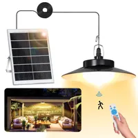 LED Solarleuchten Solarlampen Solar Pendelleuchte Außen Garten Sensorleuchte Hängeleuchte Gartenleuchten mit Fernbedienung für Laden Hof, Warmweiß