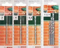Bosch 6 tlg. Steinbohrer-Set  3/ $ / 5 / 5,5 / 6 / 8 mm