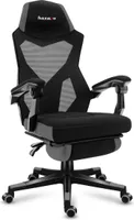 huzaro Combat 3.0 | Gaming Stuhl Schreibtischstuhl Gamer Sessel | Höhenverstellbar Verstellbare Rückenlehne Fußstütze | bis 140 kg | Stoff | Grau