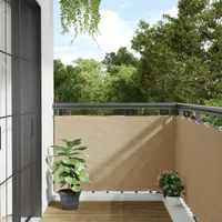 vidaXL Parawan na balkon Beżowy 90x300 cm Tkanina Oxford