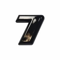 3D-Relief-Zahl schwarz glänzend 7