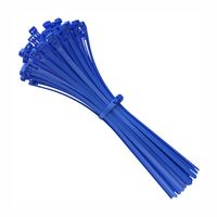 Kabelbinder Wiederverschließbar / 200mm x 7,6mm / 100 Stück/Blau/Wiederlösbar/Wiederverwendbar von intervisio