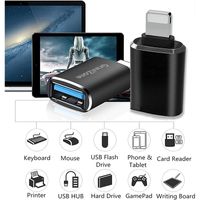 USB A auf Adapter OTG für iPhone iPad USB-Stick Kamera Daten Schnell Laden 3.0 Schwarz Usb Buchse zu IOS Stecker