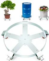 VEVOR wózek transportowy do beczek 250L płyta ze stali węglowej średnica wewnętrzna Ø607mm wózek transportowy do beczek z 5 uniwersalnymi kołami (2 z hamulcami) wózek transportowy do transportu beczek do 567kg