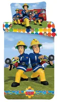 Bettwäsche Set Feuerwehrmann Sam und Elvis 140 x 200 Bettdecke + 70 x 90 cm Kopfkissen, 100% Baumwolle, mit Reißverschluss