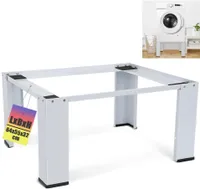 Waschmaschinen Untergestell Unterbau Podest 64 x 54.5 x 32cm für Waschmaschine & Trockner Sockel Stahl, Unterschrank mit 150 kg Tragkraft