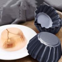 Wiederverwendbare Cupcake Formen 10 STK Eierkuchenform Antihaft Muffinform Kohlenstoffstahl Tartelette Förmchen für Küchenkuchen Backwerkzeug 6,5 cm x 2,3 cm Torteletts Törtchenformen zum Backen 