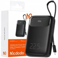 Mcdodo Powerbank 10000Mah Z Wyświetlaczem Usb Usb-C 22,5W + Kabel Lightning