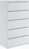 Kommode mit 5 Schubladen Sideboard weiß Anrichte holz Möbel Schubladenschrank