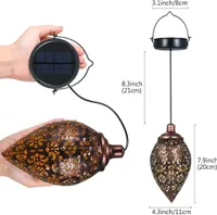 Lampy słoneczne na zewnątrz ogrodu, 2 SZTUK Lampy słoneczne LED do dekoracji ogrodu, wodoodporna wisząca lampa słoneczna na zewnątrz, latarnia słoneczna na ścieżkę, trawnik, balkon, dekoracja ogrodu