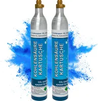 2 x CO2 Reserve-Zylinder 425 g 60L Kohlensäure Füllung Sprudel-Wasser Soda Kartusche | Flasche