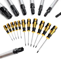 CCLIFE Torx Schraubendreher Set TX magnetisch T6-T40, 11 Stück mit Sternlochbohrung