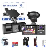 Fleau Tech Dashcam für Auto 3 in 1 – Vorder- und Rückkamera – Bewegungserkennung und Parkposition – G-Sensor – Full HD – 170° Weitwinkelobjektiv – Loop-Aufnahme  – Micro-SD-Karte 32 GB