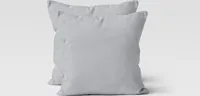Jersey Kissenhüllen 2er Set 100% Baumwolle superweich Kopfkissenhülle Bettkissenbezug Kopfkissenbezug Kissenbezg 40x40 cm silber