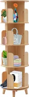Bücherregale 4-stufig 360° drehbar Standregal Holz Aufbewahrung Lagerregal