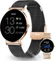 XCOAST SIONA2 MIT GRATIS ARMBAND Damen Smartwatch, AMOLED Display, ultraflach, iOS, Android, Wasserdicht, Puls/Blutdruck/Blutsauerstoff, 7 Tage Akku
