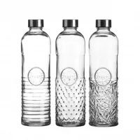 3 Glasflaschen 1L "1841" in verschiedenen Designs