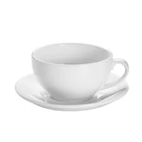 Maxwell&Williams White Basics Okrągła filiżanka do cappuccino ze spodkiem 310 ml 2 szt.