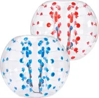 VEVOR 2 x 1,5m Bumper Ball Bubble Soccer Zorb Aufblasbarer Stoßball Blau + Rot