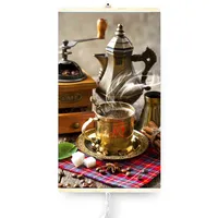 Dekoracyjny elektryczny panel grzewczy TRIO, promiennik podczerwieni 400 W, model Coffee Heater, 100 x 57 cm