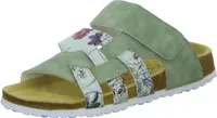 Alyssa Damen-Pantolette mit Tieffußbett Grün-Mehrfarbig, Farbe:grün, EU Größe:36
