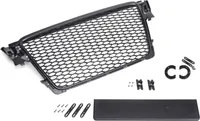 Frontgrill Sport Waben-Grill Lüftungsgitter für Audi A4 B8 07-12 Schwarz Glanz