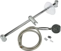 Duschkopf / Handbrause inkl. Armatur mit Shampooablage und Montagematerial