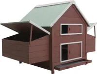 vidaXL Kurník hnedý 157x97x110 cm Drevo