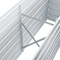 vidaXL Garten-Hochbeet Verzinkter Stahl 160x40x77 cm Grau