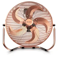 Brandson Windmaschine 50 cm Retro Design, Bodenventilator, Ventilator, Standventilator, hoher Luftdurchsatz, 120W, Kupfer, Preisträger 2025, robuster Stand, stufenlos neigbar,