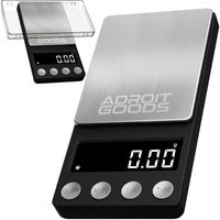 AdroitGoods Digitální mini přesná kuchyňská váha - 0,01 až 500 gramů - černá