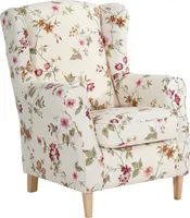 Max Winzer Wingback křeslo Lorris Flat Fabric White