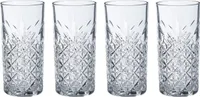 Pasabahce TIMELESS 520205 4er Set Wassergläser Lang 365 ml Gläser-Set Saft Cocktailglas